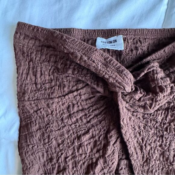 Cotton On Asymmetrical Brown tube top - Picture 3 of 6